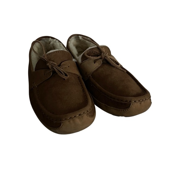 UGG Brown Suede Loafers Slip-Ons Man Size 9 - Picture 1 of 4